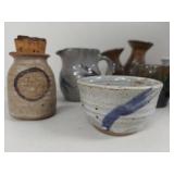 Lot of 7 Unique Handmade Ceramic Pottery Pieces