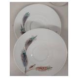 Decorative Pottery Lot: Serving Tray and Assorted Cups