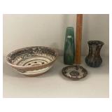 Collection of Decorative Pottery Bowls and Vases - Unique Designs