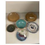 Assorted Ceramic Plates and Bowls - Unique Designs