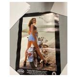 Collection of Vintage Rolled Posters Including Beer and Motorcycle Themes