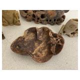 Collection of Carved Soapstone Brush Pots and Trinket Dishes
