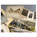 Collection of Antique Prints and Photographs Assorted Subjects