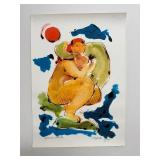 Nick Jonk Signed Artist Proof Lithograph titled Leda and the Swan, 1979