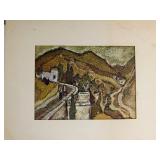 Set of 2 Bernard Zak Art Prints Judaean Mountains and Synagogue