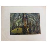 Set of 2 Bernard Zak Art Prints Judaean Mountains and Synagogue