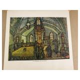 Set of 2 Bernard Zak Art Prints Judaean Mountains and Synagogue