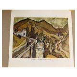 Set of 2 Bernard Zak Art Prints Judaean Mountains and Synagogue