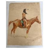 Frederic Remington 1905 Native American Rider Print