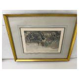 Framed Historical Print of Native American Scene