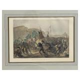 Framed Historical Print of Native American Scene