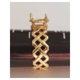 14K Gold Ring Mounting with Openwork Design, 5.32g, Marked 14K