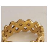 14K Gold Ring Mounting with Openwork Design, 5.32g, Marked 14K