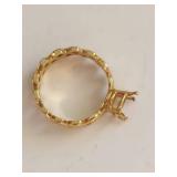 14K Gold Ring Mounting with Openwork Design, 5.32g, Marked 14K