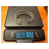 Sterling Silver Cuff Bracelet - Three-Band Open Spiral