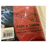 SSS. 1 pack of 6 54"x108" Heavy Duty Reusable Disposable Tablecloths