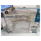 SSS. Locking White Wall Mount Mailbox