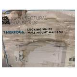 SSS. Locking White Wall Mount Mailbox