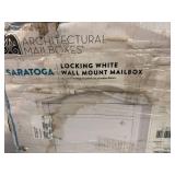 SSS. Locking White Wall Mount Mailbox