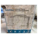 SSS. Locking White Wall Mount Mailbox