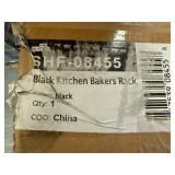SSS. Black Kitchen Bakers Rack