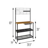 SSS. Black Kitchen Bakers Rack