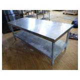 Stainless Steel Table with Bottom Shelf
