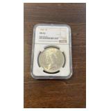 1922 MS62 Peace dollar coin graded by NGC