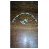 Sterling Silver 7” bracelet and Press Earring set!