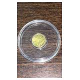 999 Fine gold! 1/200th Military US commemorative coin