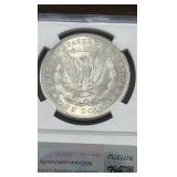 1921 MS63 Morgan 1$ coin NGC 100th anniversary banner