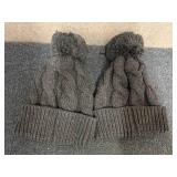 2 Womens Braided Winter Hats