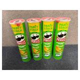 4 Party Sized Cans Of Sour Cream & Onion Pringles