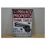 Novelty Metal Sign - Private Property