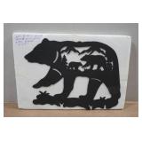 Laser Cut Steel Black Bear Silhouette