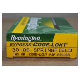 20 Remington .30-06 Sprg 165 Gr Core-Lokt PSP Ammo