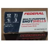 25 Federal 12 Gauge 2-3/4" 7-1/2 Shot Shotshells
