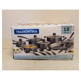 NEW TRAMONTINA NONSTICK INTERIOR COOKWARE SET 18PC.
