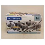 NEW TRAMONTINA NONSTICK INTERIOR COOKWARE SET 18PC.
