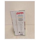 PYREX COLORS GLASS MIXING BOWLS WITH LIDS 8PC.