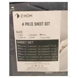 NEW Z-HOM 4PC. FULL SHEET SET (GRAY)