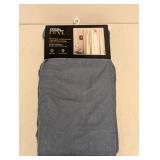 NEW TOWN & COUNTRY LUXE LINEN-LOOK CURTAIN PANELS-GRAY