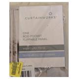 NEW CURTAINWORKS ONE ROD POCKET FLIPPABLE PANEL-WATERCOLOR FLORAL