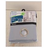 NEW YOUR ZONE 63” BLACKOUT CURTAIN WITH SHEER OVERLAY- GRAY