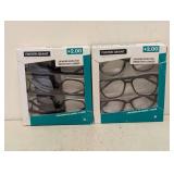 (2) FOSTER GRANT +2.00 READING GLASSES 3PK.