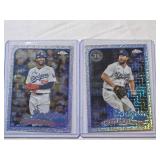 Lot of 2 Topps Chrome Mojo Baseball Cards Featuring Mookie Betts and Clayton Kershaw