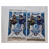 Lot of 2 Unopened Packs of 2021 Bowman Chrome Series