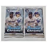 Lot of 2 Baseball Card Packs Featuring 2022 Bowman Chrome