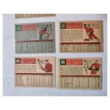 Lot of 7 Vintage 195 Topps Baseball Cards Featuring Wally Moon, Jerry Casale, Dale Long, Marcelino Solis, Ron Blackburn, Tony Taylor, and Hector Lopez.