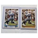 Lot of 2 Barry Sanders Football Cards Including Gold Parallel and Base Card